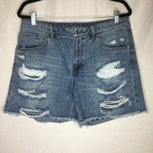 Wild Fable distressed high rise jean shorts K11